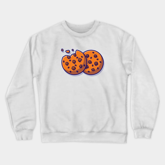 Chocolate Cookies Cartoon Vector Icon Illustration Crewneck Sweatshirt by Catalyst Labs